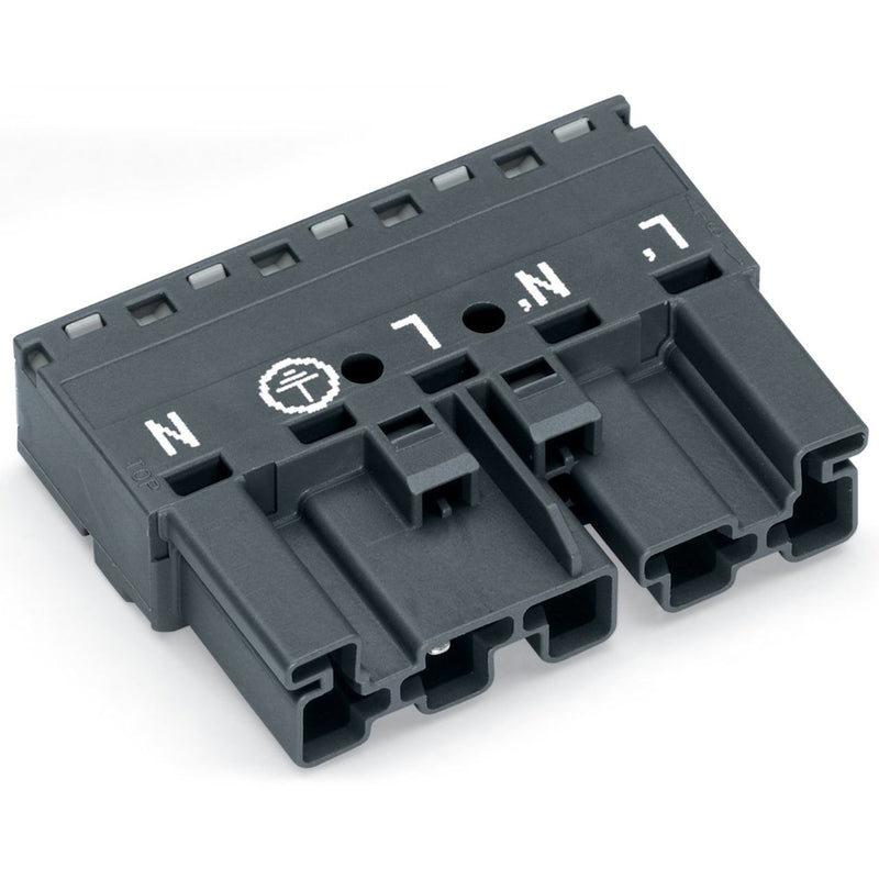 WAGO - Steckverbinder für steckbare Gebäudeinstallation Stecker 5-polig 770-1175 Kod. L,dunkelgrau − 50 Stück
