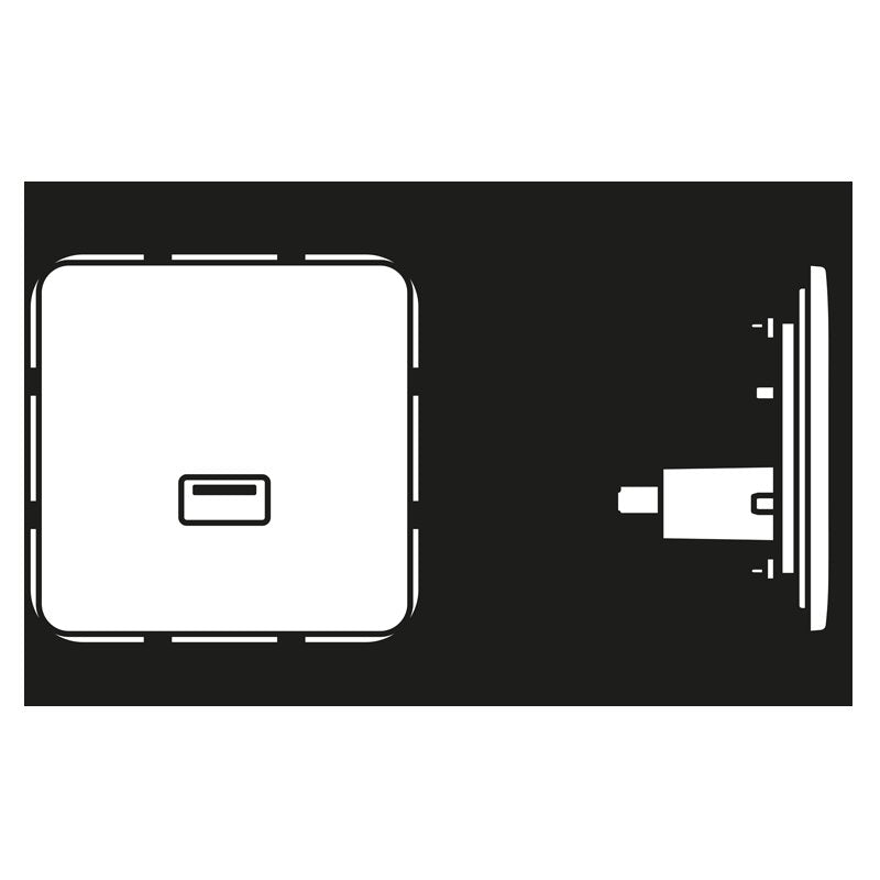 Jung - Multifunktions-Anschlussdose Multimediadose USB MA CD 1122 WW alpinweiß