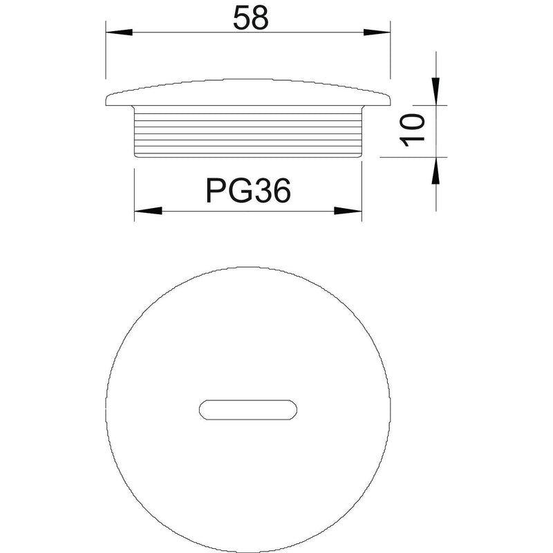 OBO Bettermann - Verschlussschraube Verschlußschraube 108 PG36 Iso,lgr − 25 Stück