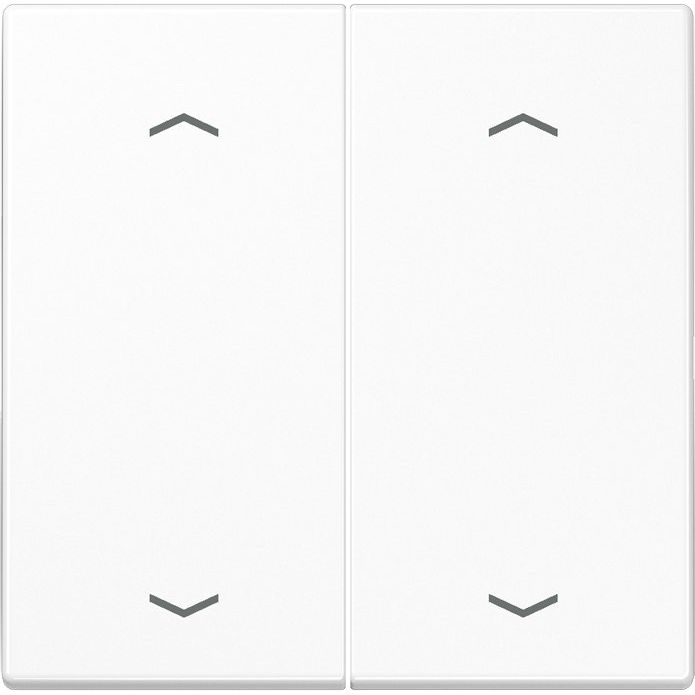 Jung - Abdeckung/Bedienelement für Installationsschalterprogramme Wippe Symbole aws LS 995 MP WW für Taster 2-fach