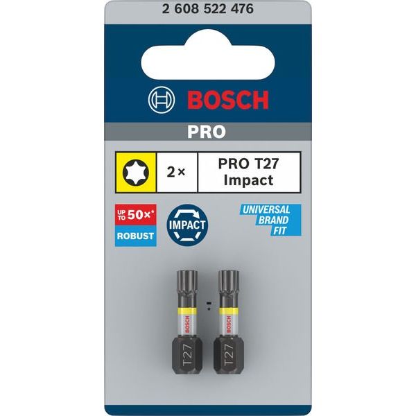 Bosch - Bit PRO Impact Bit, T27 2608522476 25 mm, 2-tlg