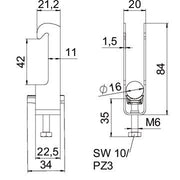 OBO Bettermann - Bügelschelle BS-W1-K-16 A2 12-16mm − 25 Stück