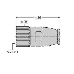 Turck - Rundsteckverbinder, feldkonfektionierbar (Industriesteckverbinder) Rundsteckverbinder M23x1 FW-M23ST12 #6604093 konfektionierbar
