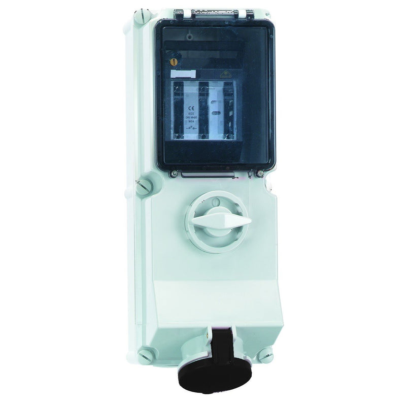 Bals Elektrotech - CEE-Steckdose abschaltbar, abgesichert (IEC 60309) Wandsteckdose abschaltbar 17335 abgesichert 63A 4p
