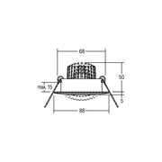 Brumberg Leuchten - Downlight/Strahler/Flutlicht LED-Einbaustrahler 230V 39141083 38Gr., 3000K, rund