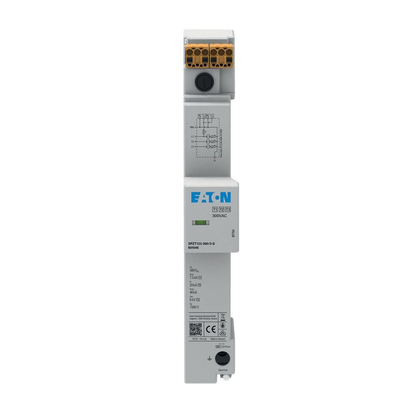 Eaton - Kombi-Ableiter für Energietechnik Überspannungsableiter SPZT123-300/3-S f.40mm Sammelschiene