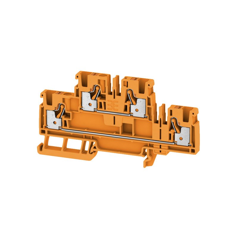 Weidmüller - Durchgangs-Reihenklemme Klemme A2T 4 OR PUSH IN, 4 mm² − 50 Stück