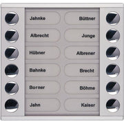 TCS Tür Control - Montageelement für Türstation Audioaußenstation 2-reihig PET12-EN/04 Erw.12 Tasten silber