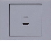 Berker - Einsatz/Abdeckung für Kommunikationstechnik Zentralplatte 48607003 USB K.x, alu m