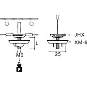Niedax - Befestigungsklammer Kreuzklemme M6 JHX-16S