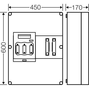 Hensel - Sicherungslasttrennschalter mit Gehäuse Mi-NH-Sich.lasttr.gehäuse Mi 5651 1xNH1, 3p. 250A+PE+N
