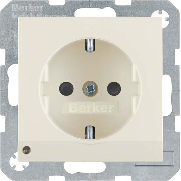 Berker - Steckdose SCHUKO-Steckdose ws/gl 41098982 LED-Orientierungsl