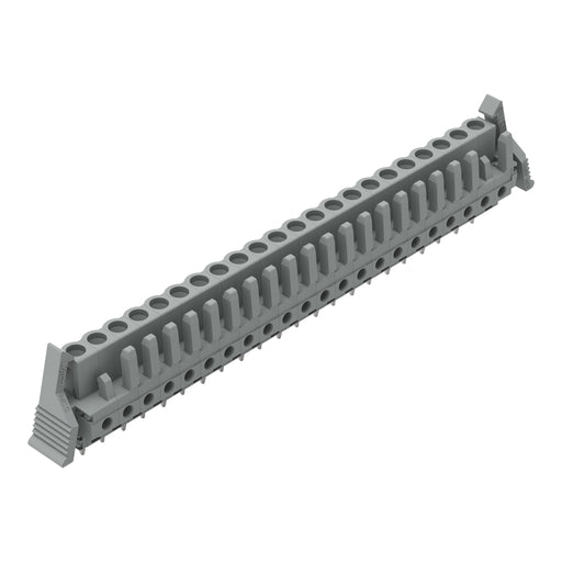 WAGO GmbH & Co. KG - Leiterplattensteckverbinder THT-Federleiste gerade 232-152/039-000 Rastermaß 5mm,grau − 10 Stück