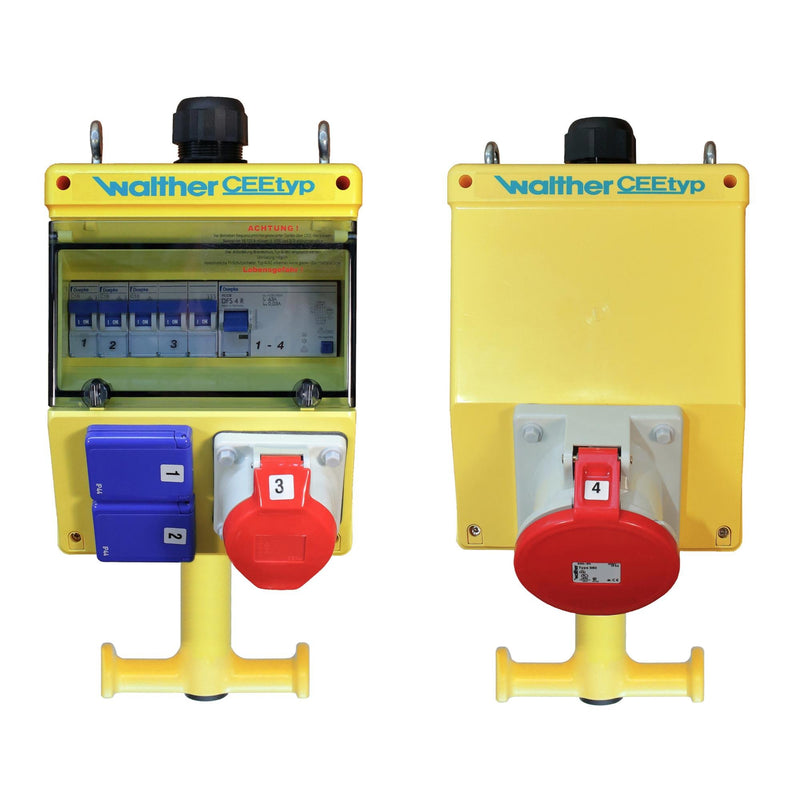 Walther Werke - CEE-Steckdosen-Kombination (IEC 60309) Hängesteckdosenkombination 6H44001 63A 3 MCBs