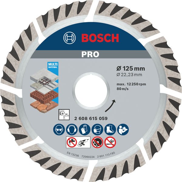 Bosch - Trenn-/Schleifscheibe PRO Multi Material 2608615060 Diamanttrennscheibe