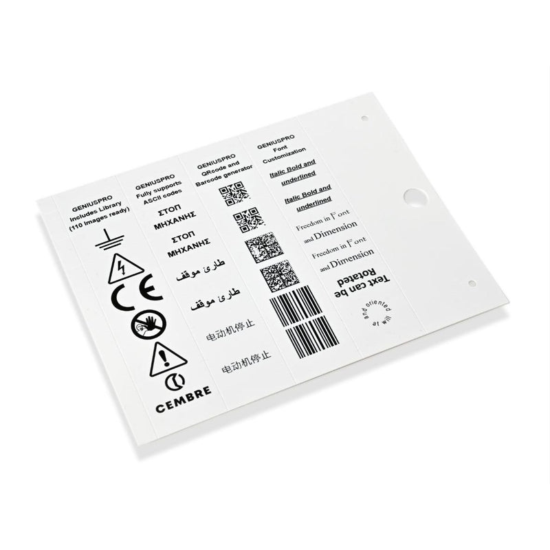 Cembre - Kennzeichnungsmaterial 47007-HF MG-TAP PC 18X27MM 47007-HF MET. GRAU − 1000 Stück