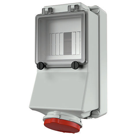 Mennekes - CEE-Steckdose abschaltbar, abgesichert (IEC 60309) Wanddose 5497 32A,5p,6h,400V,IP44