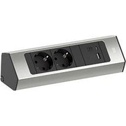 Bachmann - Mehrfachsteckdose CASIA Steckdosenleiste 2m 932.002 Edelstahl-Optik