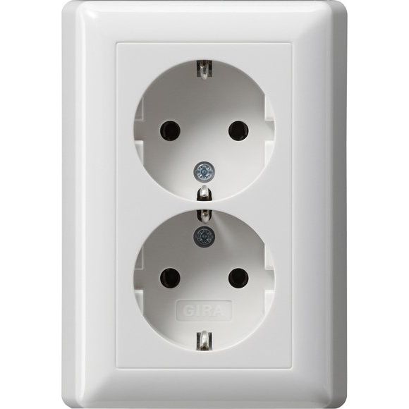 Gira - Steckdose Schuko-Doppelst.ds. rws-gl 078003