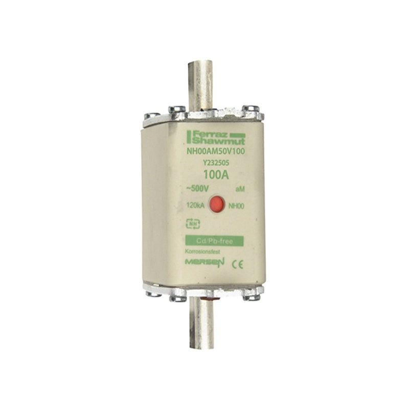 Mersen - Messersicherung NH-Sicherungseinsatz SF NH00AM50V100 Gr.00 aM 100A/500VKM − 3 Stück