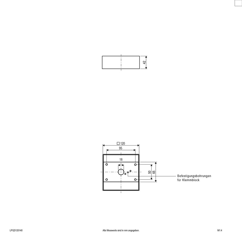 EVN Lichttechnik - Decken-/Wandleuchte LED-Anbaupanel LPQD120140 4000K IP20 ws