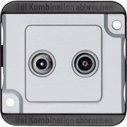 Merten - Antennensteckdose BK/Sat-Antennendose ma/si 299460 Stichdose 2-fach