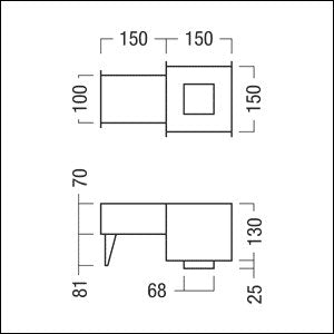 Zumtobel Group - Mechanisches Zubehör/Ersatzteile für Leuchten Betoneingießgehäuse PANOS INF/ #60800817