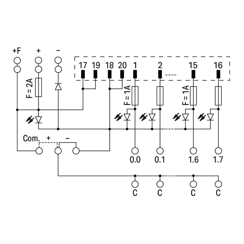 WAGO - Übergabemodul 704-2034 Steckverbin.DIN41651