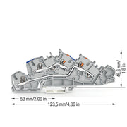 WAGO - Installations-Etagenklemme Installationsetagenklemme 2205-7549 4 mm² Hybrid − 50 Stück