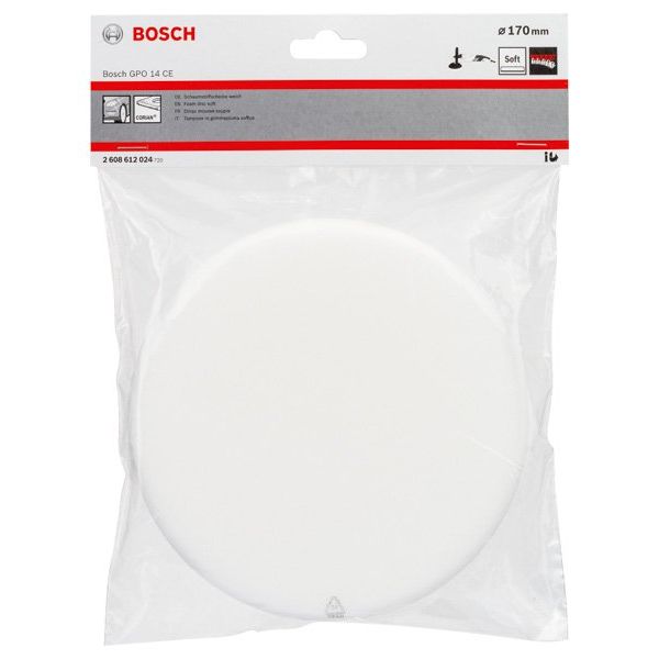 Bosch - Trenn-/Schleifscheibe Schaumstoffscheibe weich 2608612024 (weiß), 170 mm