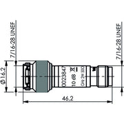 Telegärtner - Pegelsteller TNC-Dämpfungsglied 20 dB 100023844 2W, 3 GHz, (m-f)