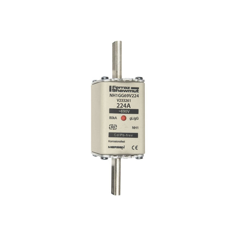 Mersen - Messersicherung Sicherungseinsatz NH gG NH1GG69V224 Gr.1 224A sfü KM − 3 Stück