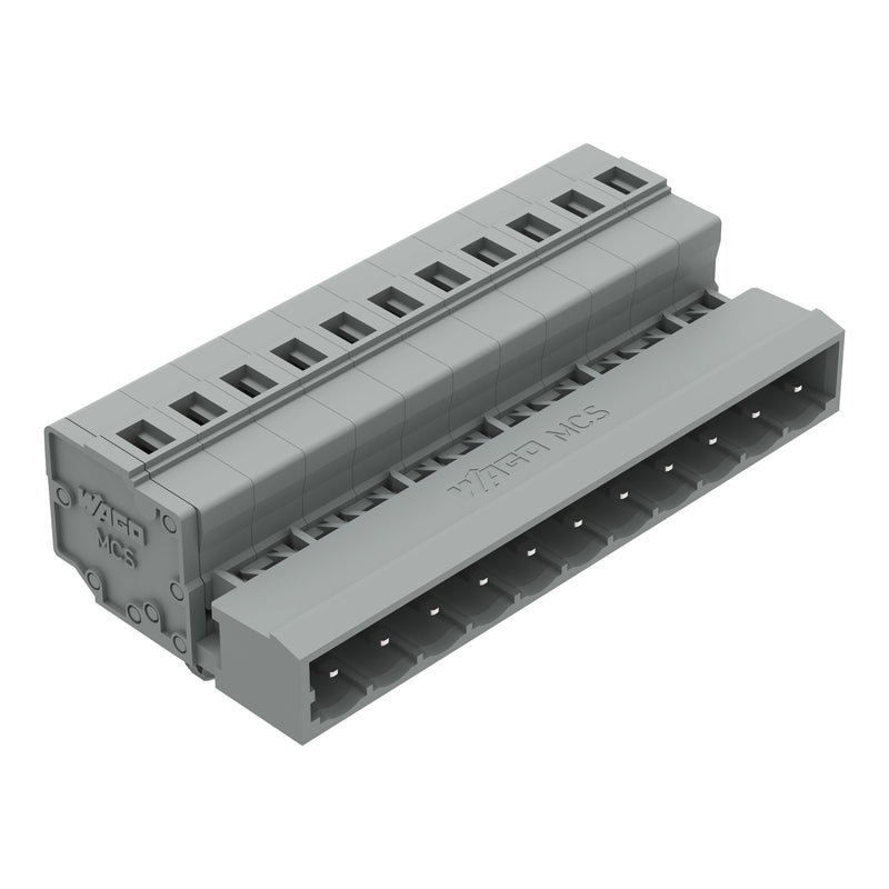 WAGO - Kabelsteckverbinder für Leiterplattensteckverbinder 1-Leiter-Stiftleiste 231-611/018-000 CAGECLAMP,2,5mm²,gr − 25 Stück