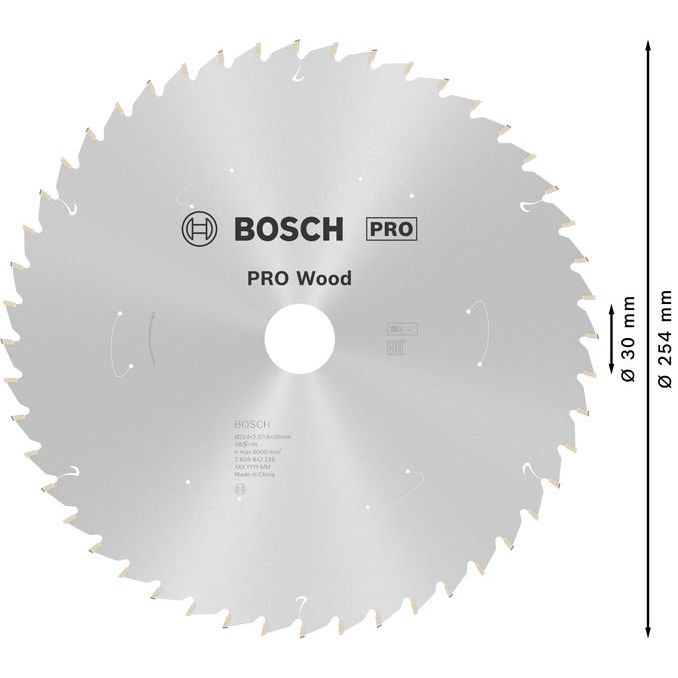 Bosch - Kreissägeblatt PRO Wood cordless 2608842239 Kreissägeblatt 254 x