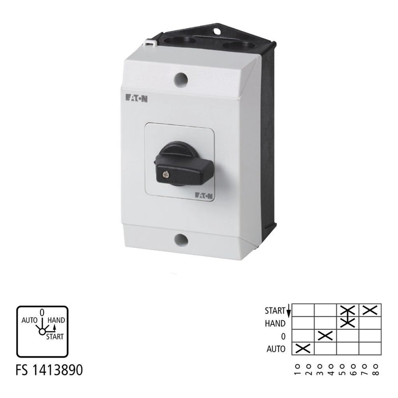 Eaton - Steuerschalter Umschalter T3 32A Aufbau T3-2-15907/I2 rastend 0-Stellung