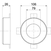 OBO Bettermann - Brandmanschette für Rohre Rohrmanschette TCX-075 106x26mm gr