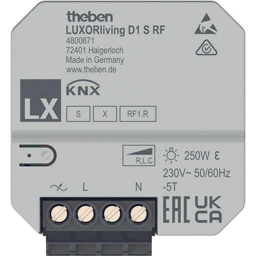 Theben - Bussystem-Dimmaktor Funk-Dimmaktor LUXORliving D1 S RF 1-fach