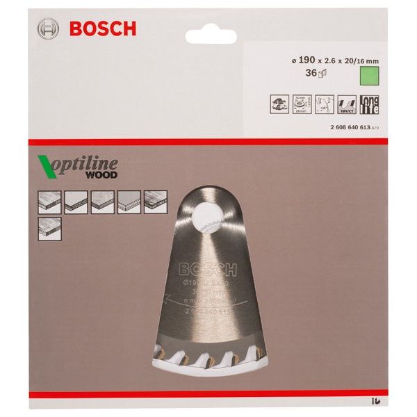Bosch - Kreissägeblatt PRO Wood Kreissägeblatt, 2608640613 190 x 2,6 x 20 mm