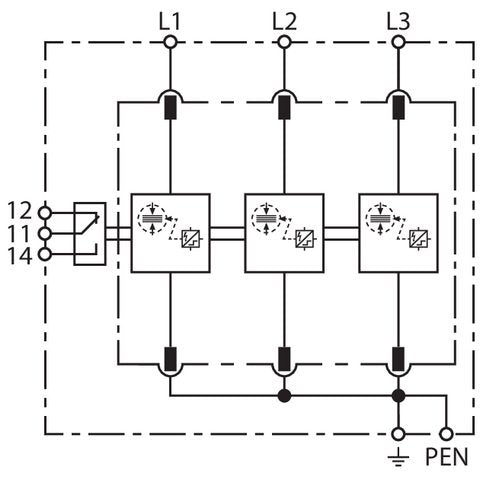 DEHN - Kombi-Ableiter für Energietechnik Kombi-Ableiter DVM2TNC255FM #956305 Typ1+2+3