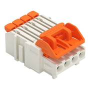 WAGO - Kabelsteckverbinder für Leiterplattensteckverbinder 1-Leiter-Federleiste,Hebel 2734-1104/328-000 PushinCAGECLAMP,lgr − 50 Stück