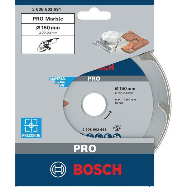 Bosch - Trenn-/Schleifscheibe Diamanttrennscheibe 2608602691 PRO Marble
