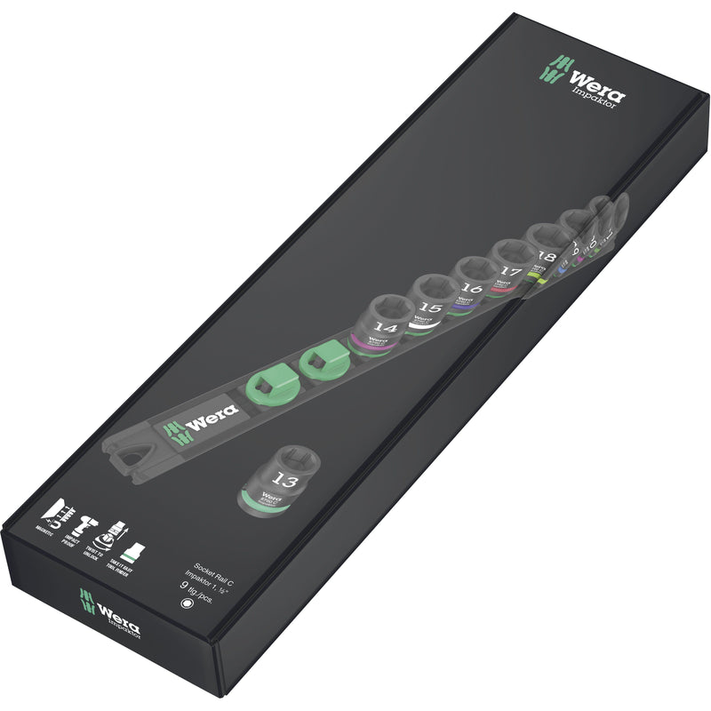 Wera - Steckschlüsselset Nuss-Magnetleiste 05005490001 C Impaktor 1