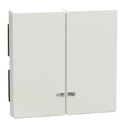 Merten - Abdeckung/Bedienelement für Installationsschalterprogramme Doppelwippe pws/gl MEG3420-0319 Kontrollfenster