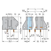 WAGO - Leiterplattenklemme 745-352 6mm² − 104 Stück