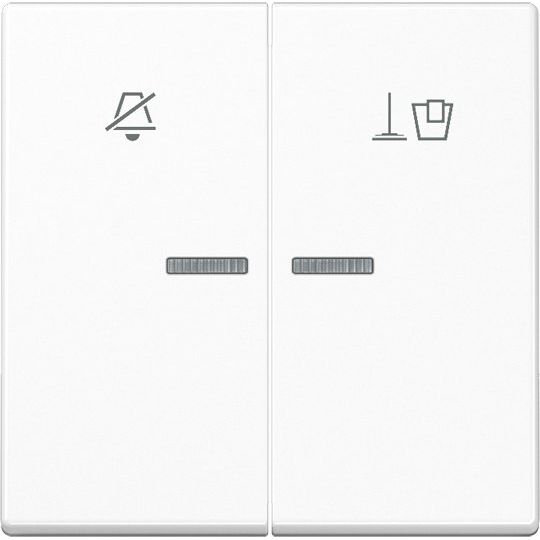Jung - Abdeckung/Bedienelement für Installationsschalterprogramme Hotelwippe Innenstelle A RU KO5 M WW Nicht stören+Klingel