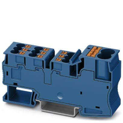 Phoenix Contact - Durchgangs-Reihenklemme Potenzialsammelklemme PT 2X10/9X4 BU − 25 Stück