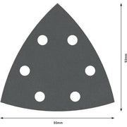 Bosch - Schleifpapier/Schleifvlies PRO F355 Schleifblatt, 93 2608605198 mm, G400, 5-tlg