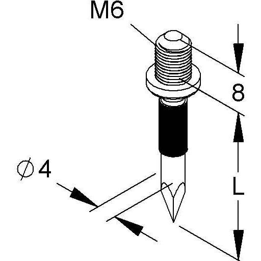HKL - Nageldübel Schraubduebel M6 18mm 760/18 − 100 Stück