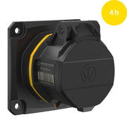 Walther Werke - CEE-Anbausteckdose (IEC 60309) CEE NEO Anbaudose FW411404CC gerade 16A 4P 4h − 10 Stück