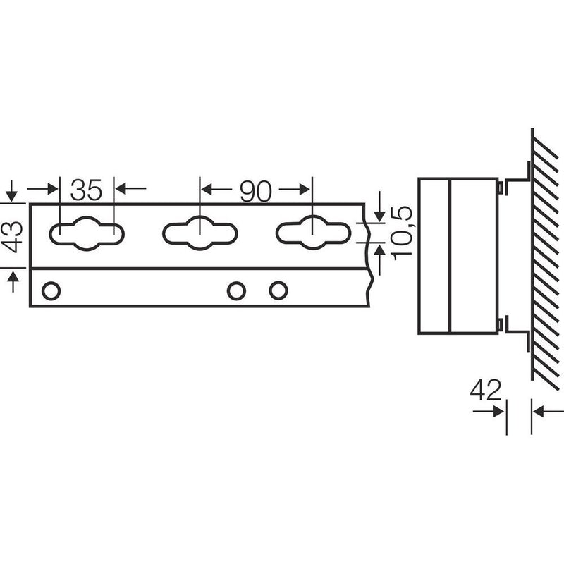 Hensel - Komponente für die Aufstellung/Anreihtechnik (Schaltschrank) Montageschiene FP MS 1 1980mm − 1 Stück